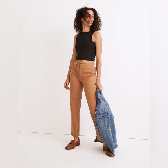 Madewell Denim - Madewell Warm Hickory Orange The Perfect Vintage Straight Workwear Pant size 29